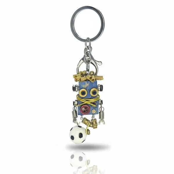  ULIKING JEWELRY KEYCHAIN  Goal Bot Steampunk Robot Handmade Keychain 01