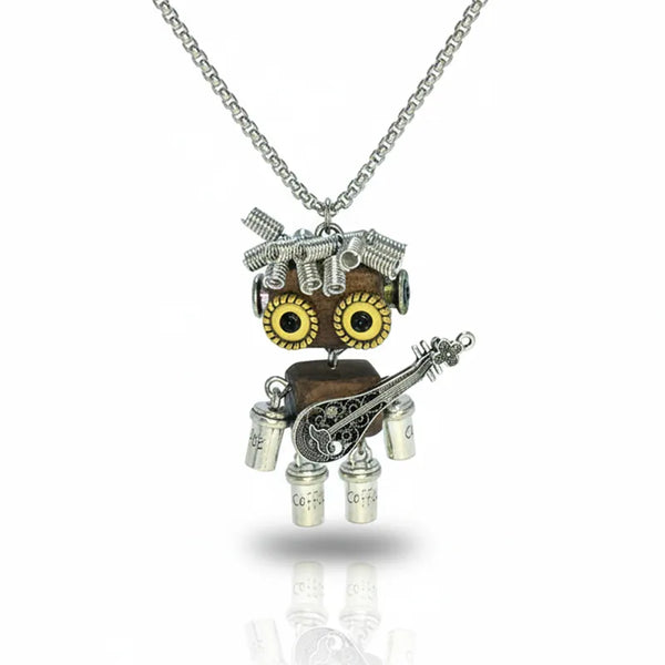  ULIKING JEWELRY NECKLACES Groovee Steampunk Robot Handmade Necklace 01