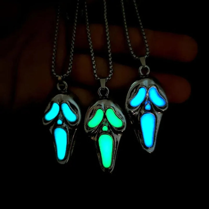  ULIKING JEWELRY PENDANTS Halloween Skull Glowing Mask Pendant 03