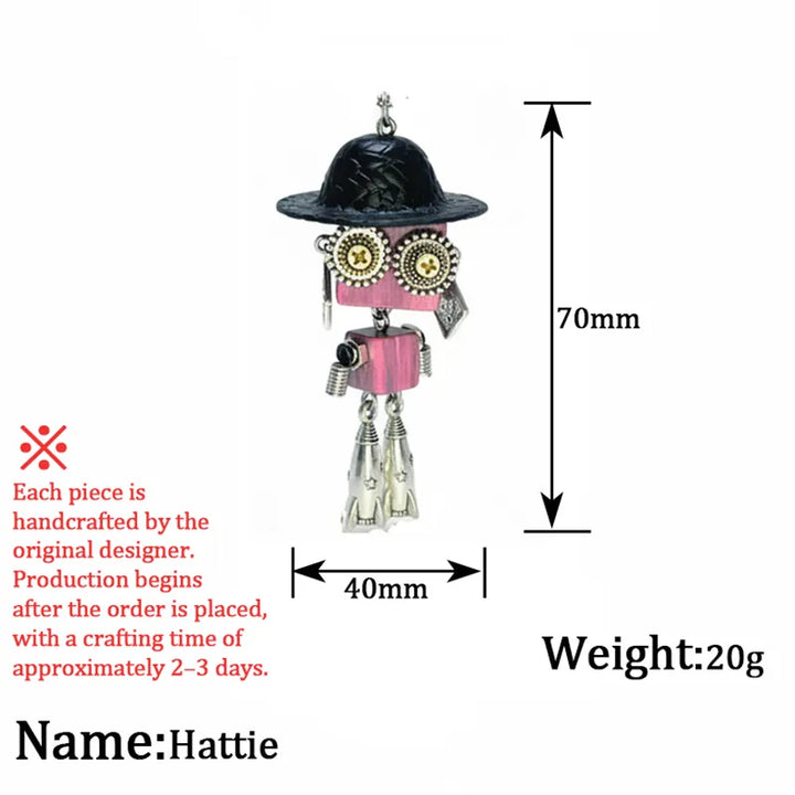  ULIKING JEWELRY NECKLACES  Hattie Steampunk Robot Handmade Necklace 05