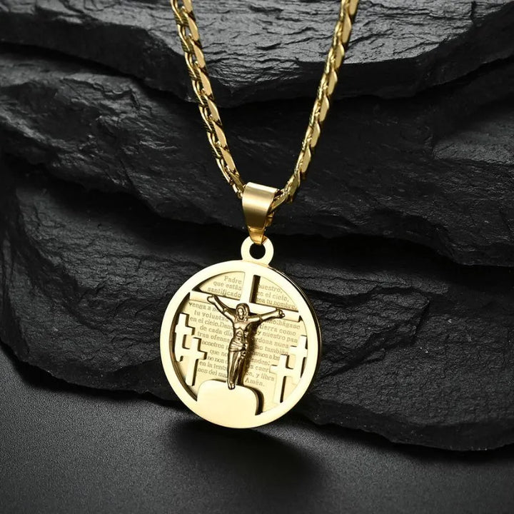  ULIKING JEWELRY PENDANTS   Hip-hop Cross Disc Pendant 01 