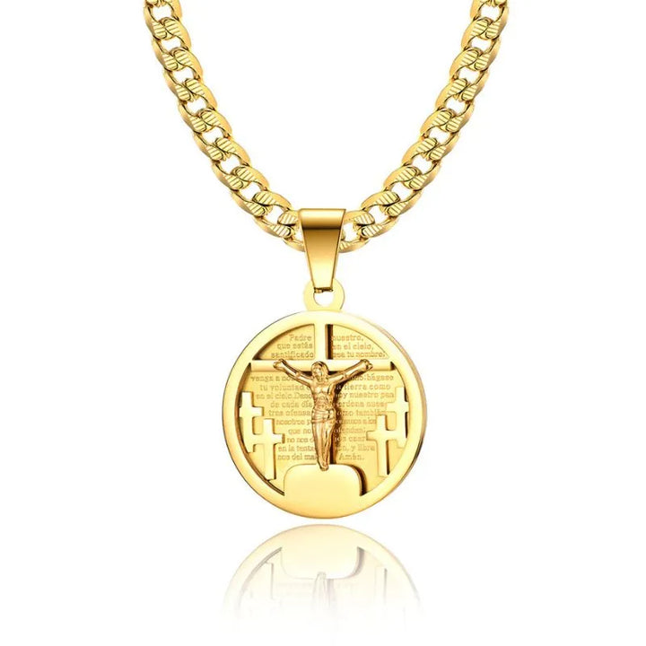  ULIKING JEWELRY PENDANTS   Hip-hop Cross Disc Pendant 04