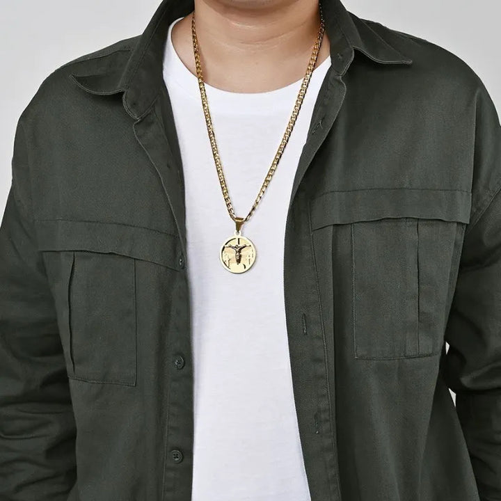  ULIKING JEWELRY PENDANTS   Hip-hop Cross Disc Pendant 05