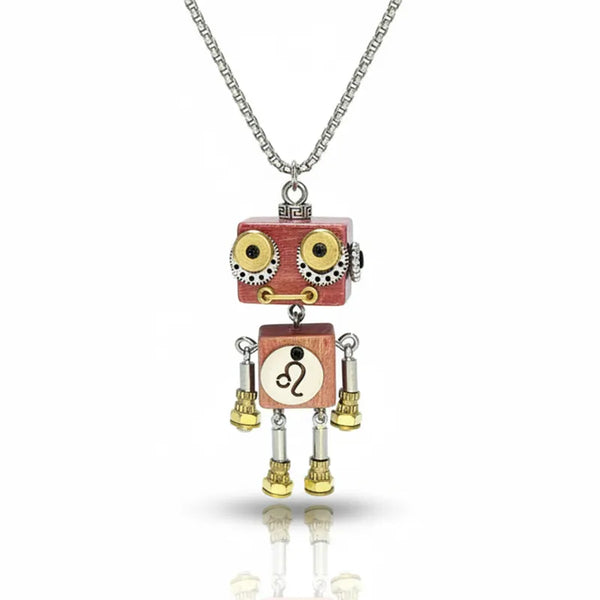  ULIKING JEWELRY NECKLACES  Leo Kaka Steampunk Robot Handmade Necklace 01