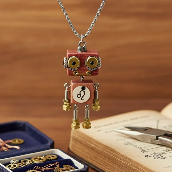 ULIKING JEWELRY NECKLACES  Leo Kaka Steampunk Robot Handmade Necklace 02