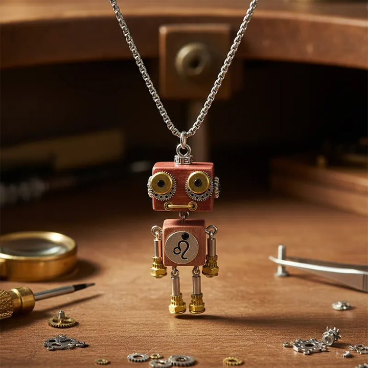  ULIKING JEWELRY NECKLACES  Leo Kaka Steampunk Robot Handmade Necklace 03