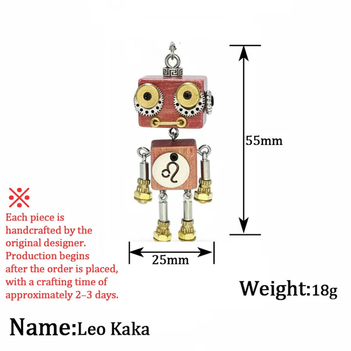  ULIKING JEWELRY NECKLACES  Leo Kaka Steampunk Robot Handmade Necklace 05