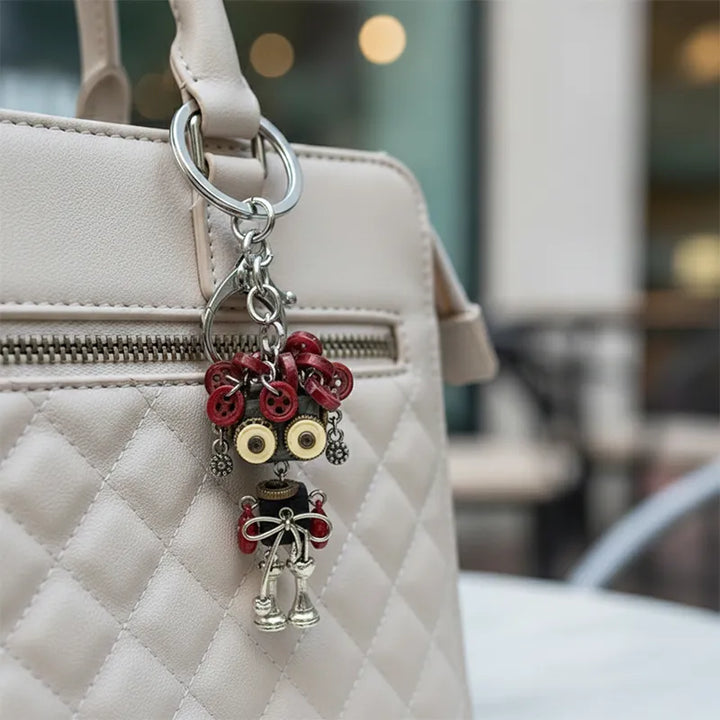 ULIKING JEWELRY RINGS Lola Twist Steampunk Robot Handmade Keychain 03