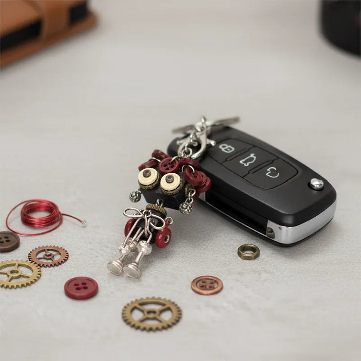 ULIKING JEWELRY RINGS Lola Twist Steampunk Robot Handmade Keychain 04