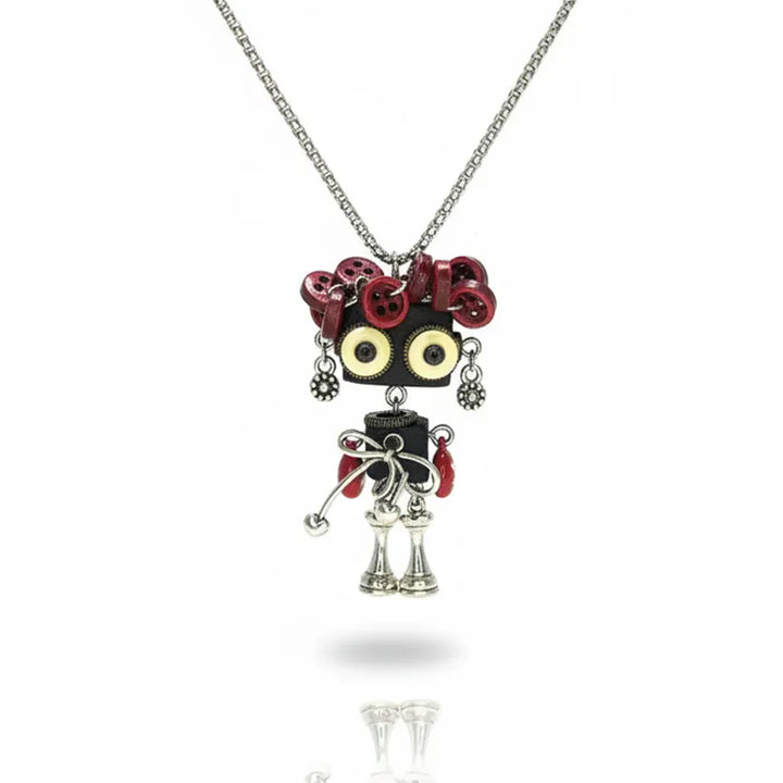  ULIKING JEWELRY NECKLACES  Lola Twist Steampunk Robot Handmade Necklace 01