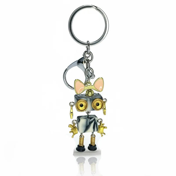  ULIKING JEWELRY KEYCHAIN  MechaKitty Steampunk Robot Handmade Keychain 01