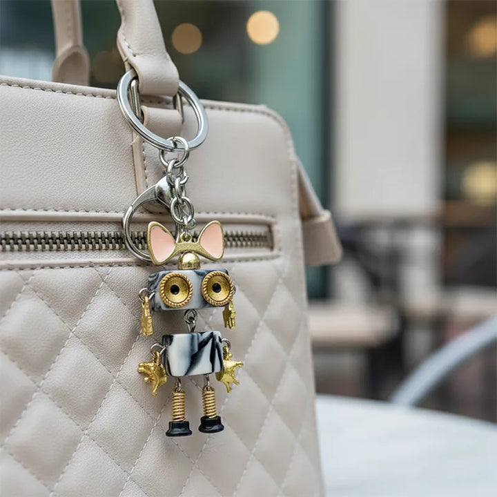 ULIKING JEWELRY KEYCHAIN  MechaKitty Steampunk Robot Handmade Keychain 03