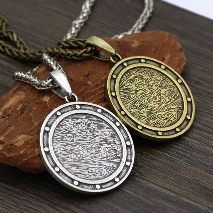 ULIKING JEWELRY NECKLACE Vintage Compass with Rune Necklace 03