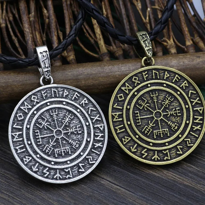 ULIKING JEWELRY NECKLACE Vintage Compass with Rune Necklace 11