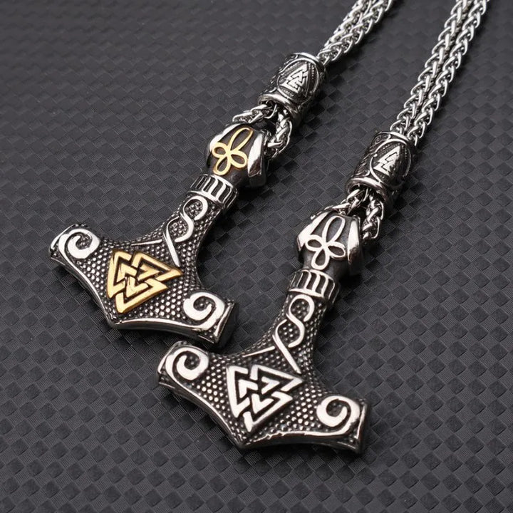  ULIKING JEWELRY PENDANTS Nordic Viking Thor Hammer Valknut Pendant 05