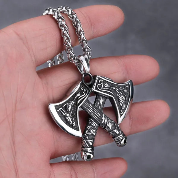 ULIKING JEWELRY PENDANTS Nordic Viking Tomahawk Stainless Steel Pendant 01