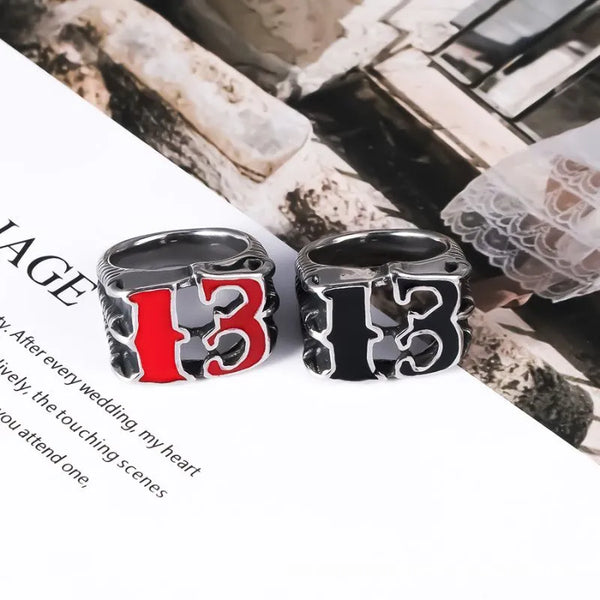 ULIKING JEWELRY RINGS Number 13 Stainless Steel Ring 01