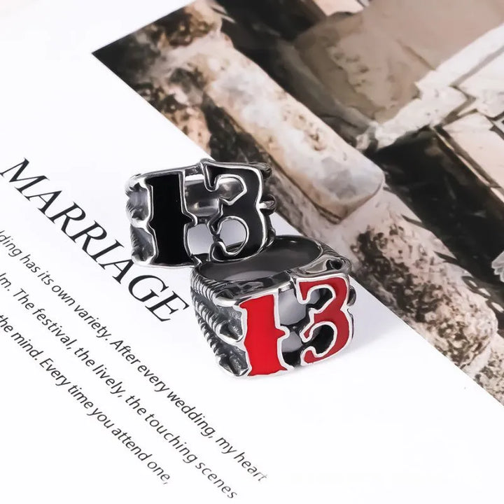 ULIKING JEWELRY RINGS Number 13 Stainless Steel Ring 02
