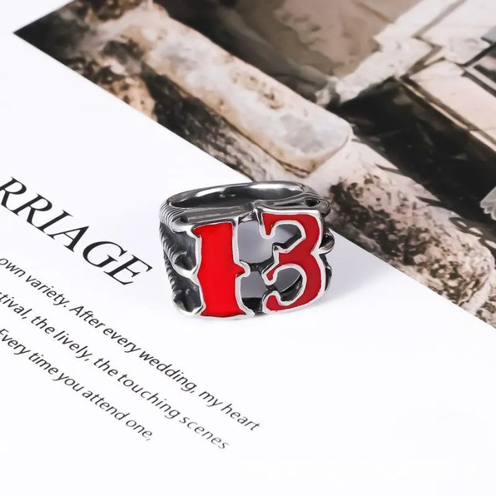 ULIKING JEWELRY RINGS Number 13 Stainless Steel Ring 03