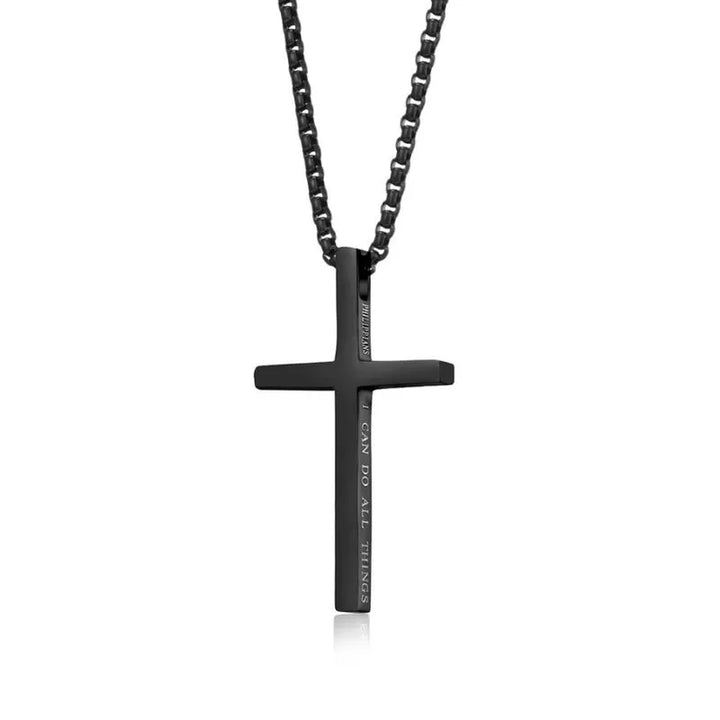  ULIKING JEWELRY PENDANTS I Can Do All Things Stainless Steel Cross Pendant 06