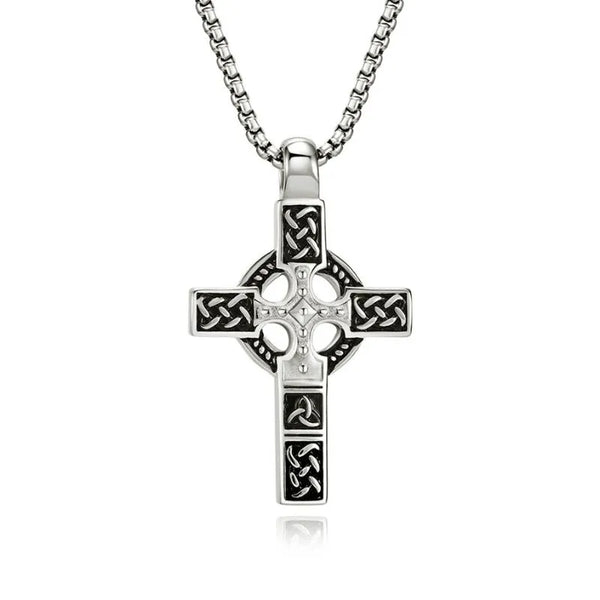  ULIKING JEWELRY PENDANTS Vintage Celtic Knot Stainless Steel Cross Pendant 02