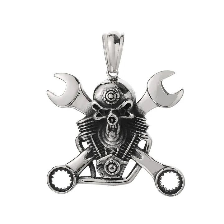  ULIKING JEWELRY PENDANTS PUNK Mechanical Skull Stainless Steel Pendant 05