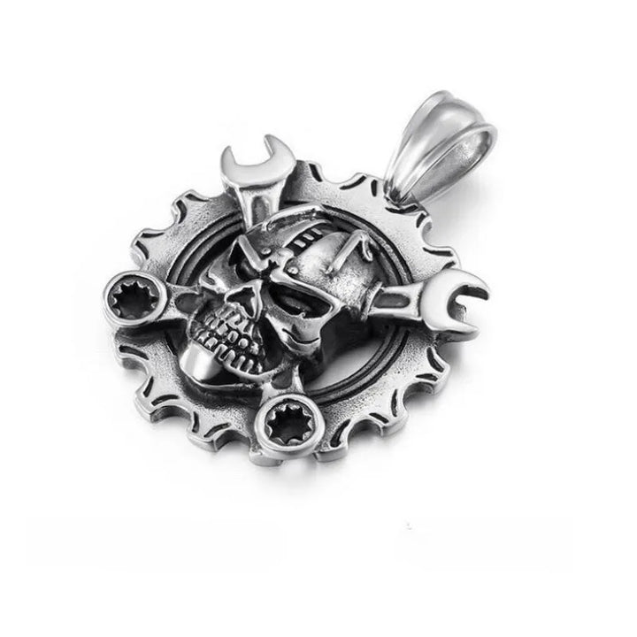  ULIKING JEWELRY PENDANTS PUNK Mechanical Skull Stainless Steel Pendant 06