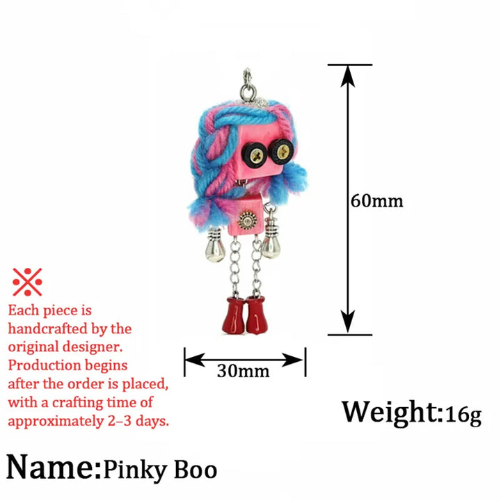  ULIKING JEWELRY NECKLACES  Pinky Boo Steampunk Robot Handmade Necklace 06