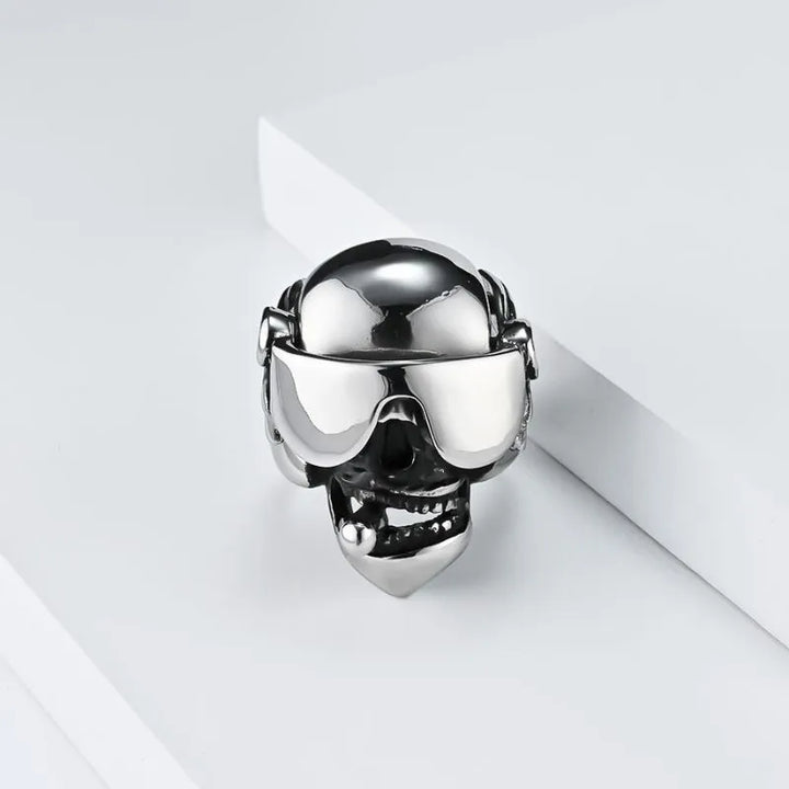 ULIKING JEWELRY RINGS  Punk Cigar Skull Ring 05