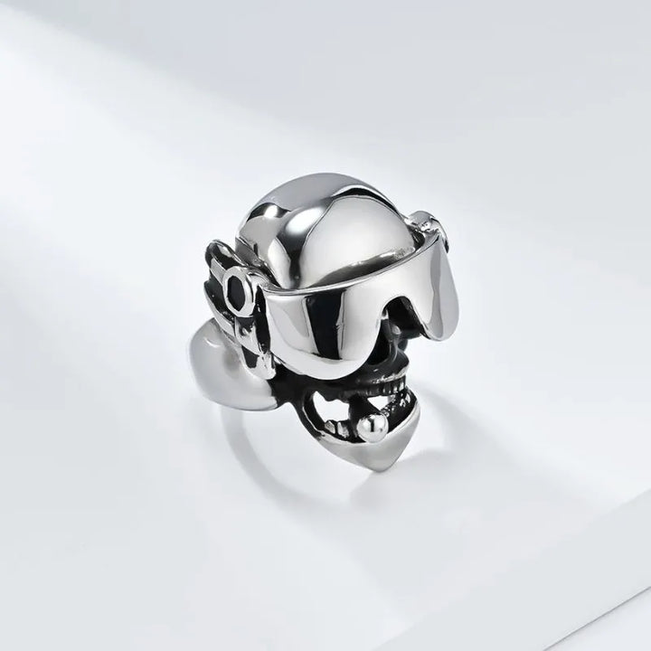 ULIKING JEWELRY RINGS  Punk Cigar Skull Ring 06