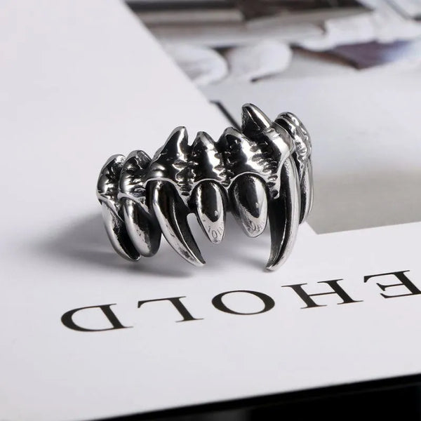 ULIKING JEWELRY RINGS Punk Claw Stainless Steel Ring 01