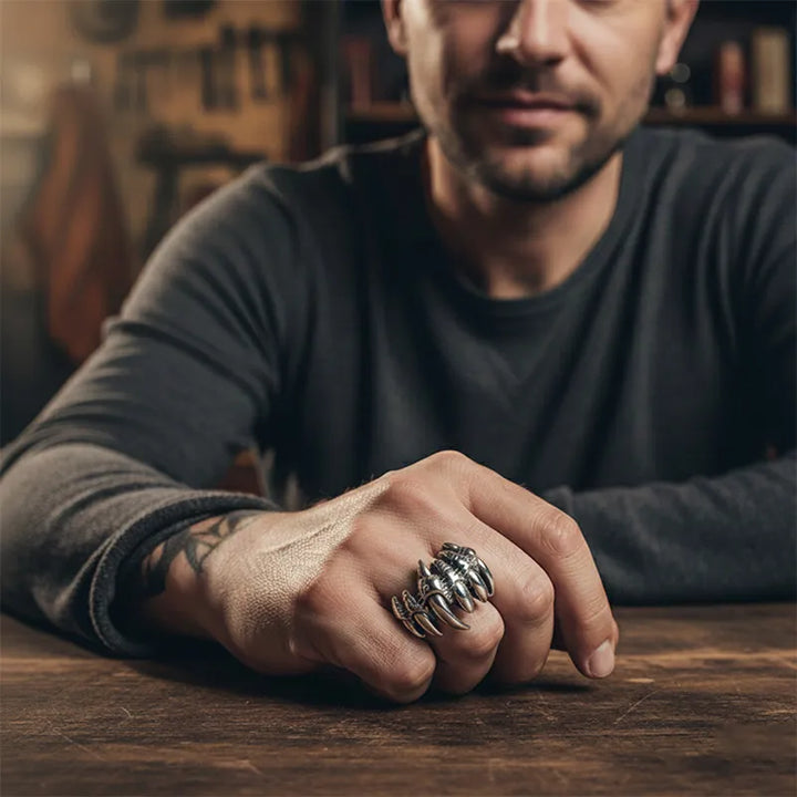 ULIKING JEWELRY RINGS Punk Claw Stainless Steel Ring 05