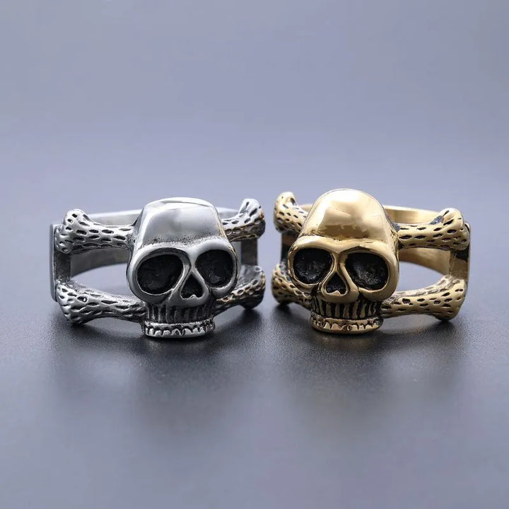 ULIKING JEWELRY  RING  Vintage Gothic Stainless Steel Unisex Skull Ring 02