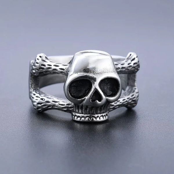 ULIKING JEWELRY  RING  Vintage Gothic Stainless Steel Unisex Skull Ring 01