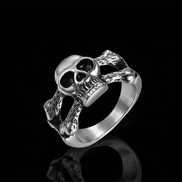 ULIKING JEWELRY  RING  Vintage Gothic Stainless Steel Unisex Skull Ring 06