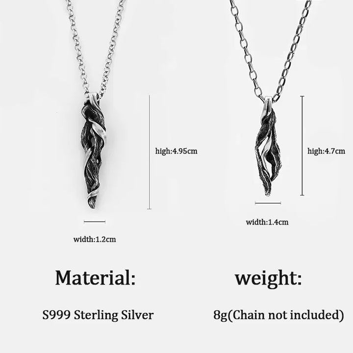  ULIKING JEWELRY NECKLACES S999 Sterling Silver Driftwood  Necklace 06