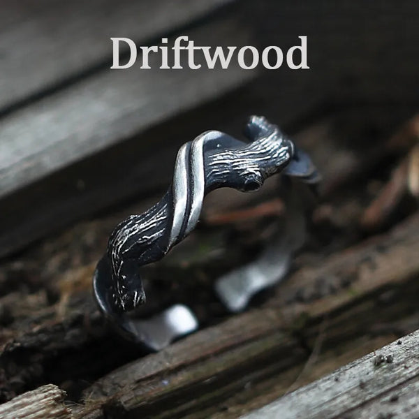 ULIKING JEWELRY RINGS   S999 Sterling Silver Driftwood Ring 01