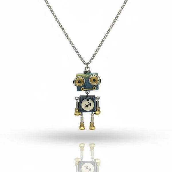  ULIKING JEWELRY NECKLACES  SagMech Steampunk Robot Handmade Necklace 01