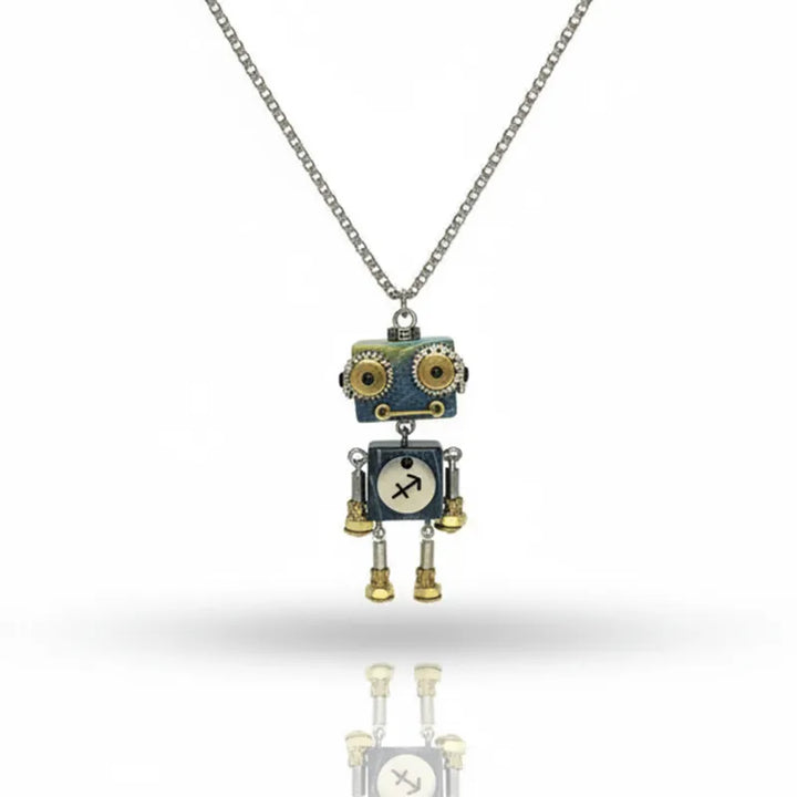  ULIKING JEWELRY NECKLACES  SagMech Steampunk Robot Handmade Necklace 01