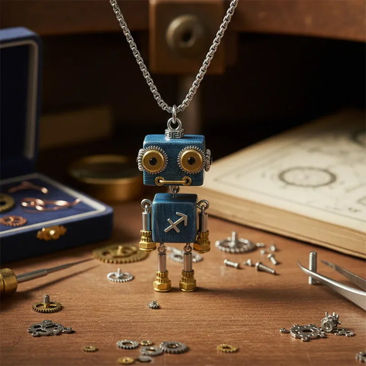  ULIKING JEWELRY NECKLACES  SagMech Steampunk Robot Handmade Necklace 03