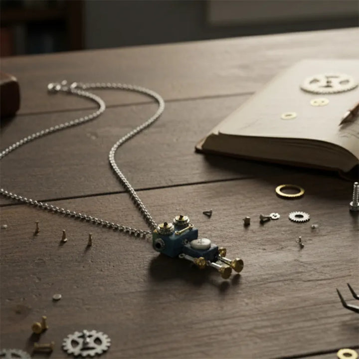  ULIKING JEWELRY NECKLACES  SagMech Steampunk Robot Handmade Necklace 04
