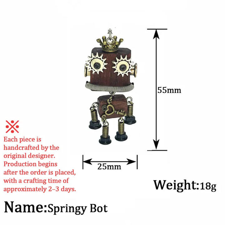 ULIKING JEWELRY NECKLACES  Springy Bot Steampunk Robot Handmade Necklace 05