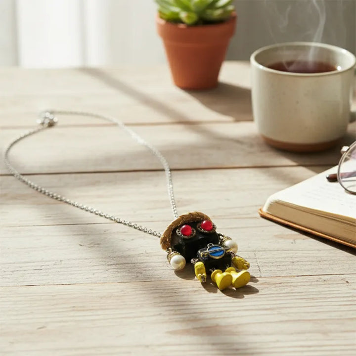  ULIKING JEWELRY NECKLACES  Straw Boy Steampunk Robot Handmade Necklace 04