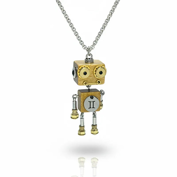  ULIKING JEWELRY NECKLACES TwinBot Steampunk Robot Handmade Necklace 01