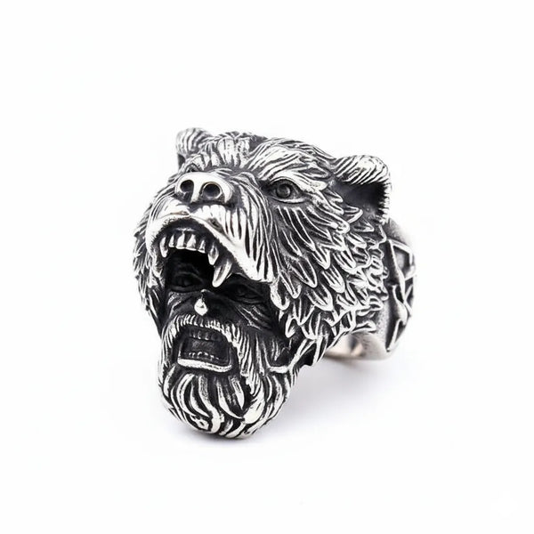ULIKING JEWELRY RINGS  Viking Bear Man Stainless Steel Ring 05