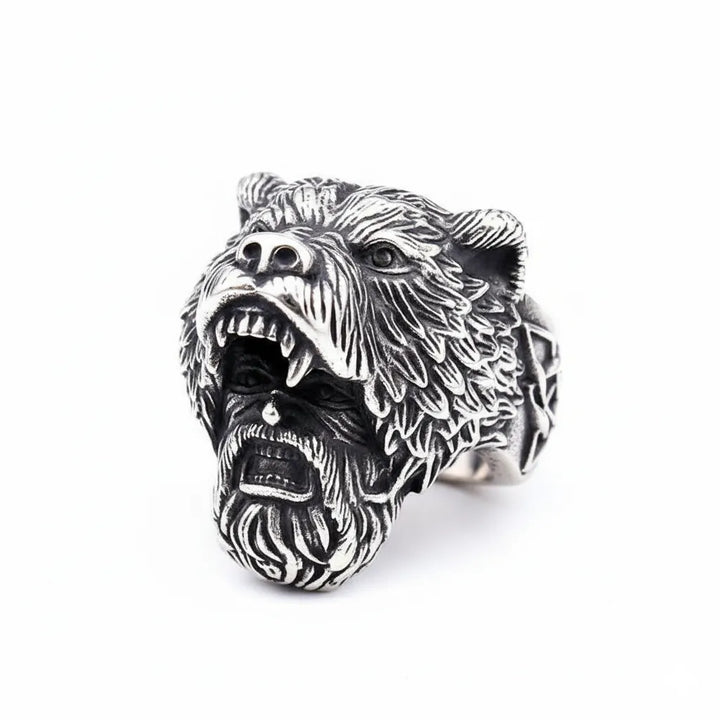 ULIKING JEWELRY RINGS  Viking Bear Man Stainless Steel Ring 05