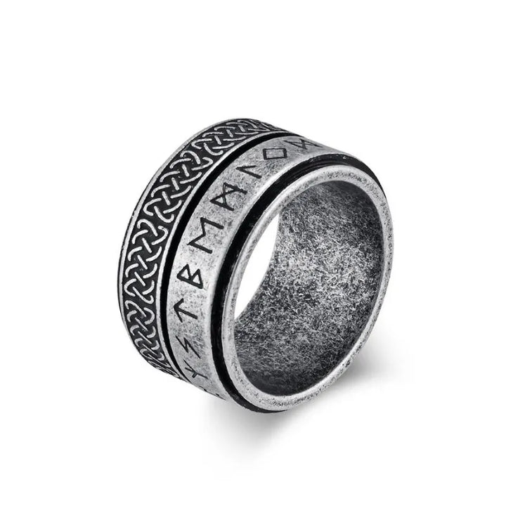 ULIKING JEWELRY RINGS Viking Celtic Knot Rune Spinner Ring 02