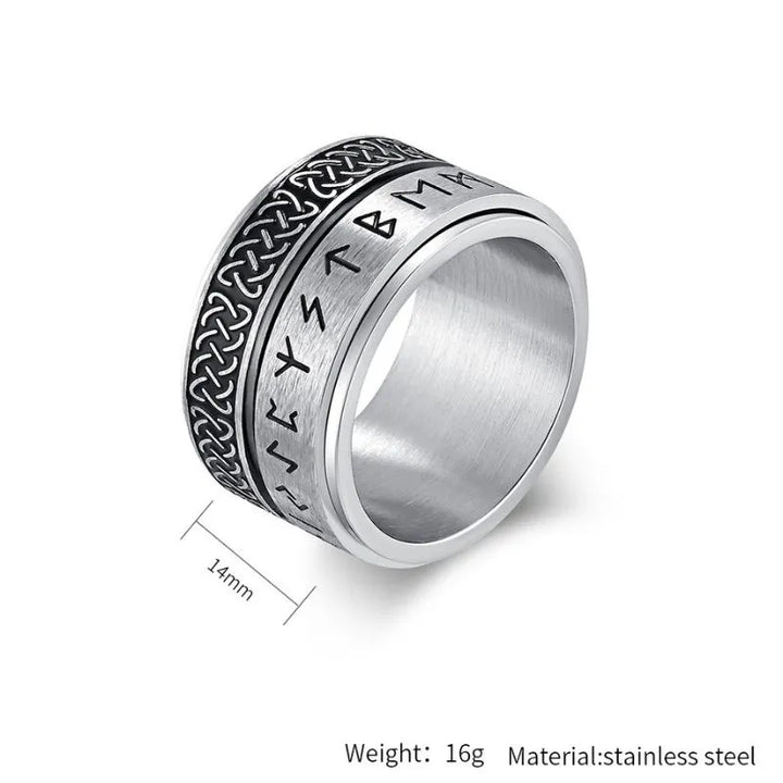 ULIKING JEWELRY RINGS Viking Celtic Knot Rune Spinner Ring 04