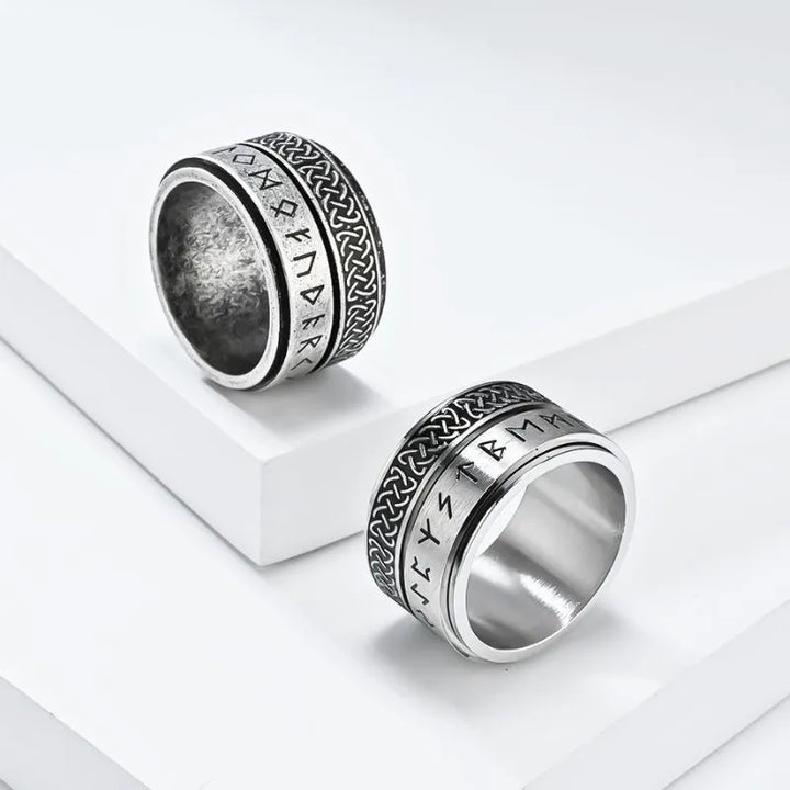 ULIKING JEWELRY RINGS Viking Celtic Knot Rune Spinner Ring 05