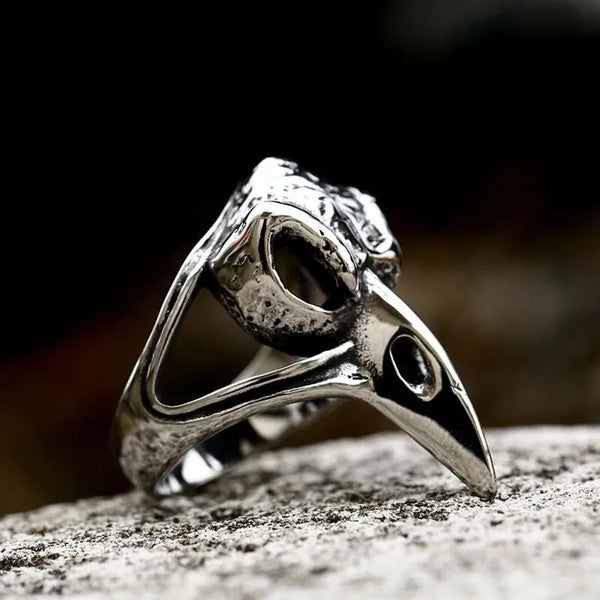 ULIKING JEWELRY RINGS   Viking Crow Stainless Steel Ring 01